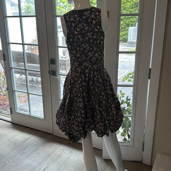 Allsaints x Spitalfields Ditzy Ezra Black Multi Floral Parachute Dress Size 8 - Picture 10 of 16